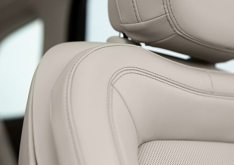Fine craftsmanship is shown through a detailed image of front-seat stitching. | Magic City Lincoln in Roanoke VA