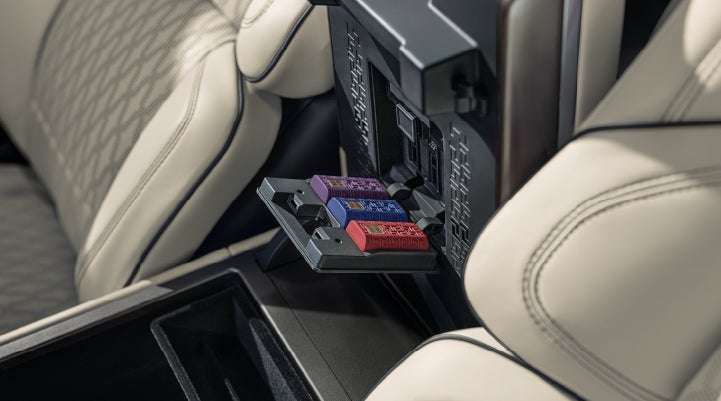 Digital Scent cartridges are shown in the diffuser located in the center arm rest. | Magic City Lincoln in Roanoke VA