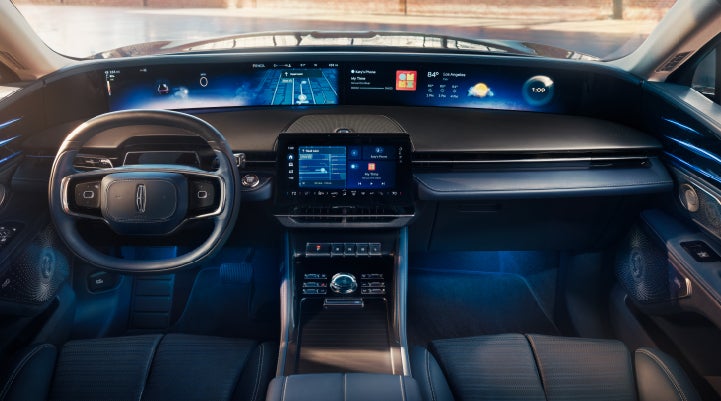 A large panoramic display is shown on the dashboard of a 2025 Lincoln Nautilus® SUV | Magic City Lincoln in Roanoke VA