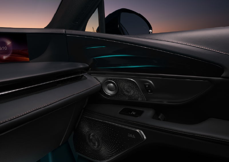 Selectable ambient lighting glows in the passenger door panel. | Magic City Lincoln in Roanoke VA