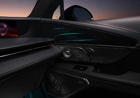 Selectable ambient lighting glows in the passenger door panel. | Magic City Lincoln in Roanoke VA